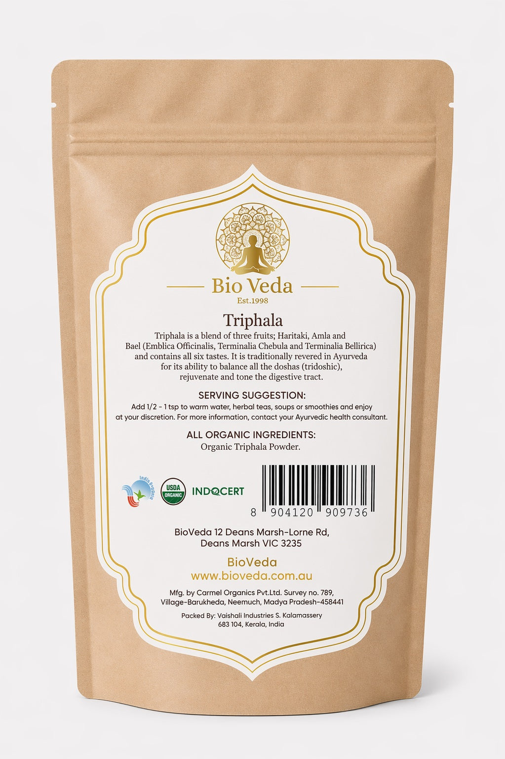 Triphala - Certified Organic Herb Powder